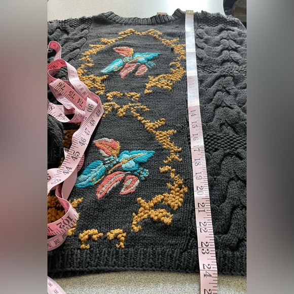 New Edition Grey Cotton Cable Knit Sweater Size Medium - Picture 14 of 15